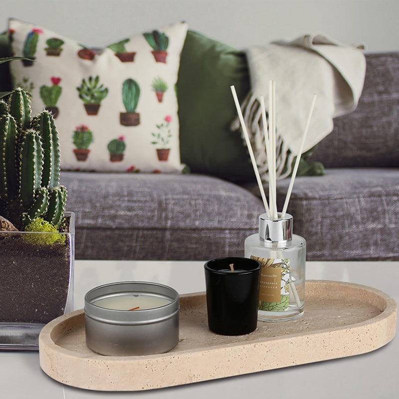 Travertine Stone Decorative Tray