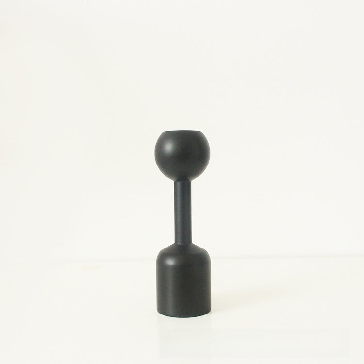 Sculptural Black Candle Holder