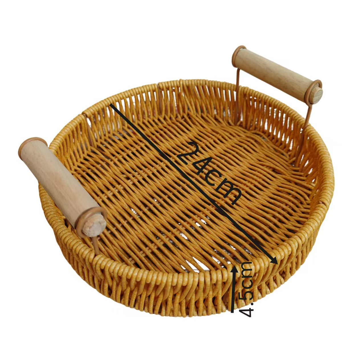 Woven Rattan Serving Basket Set
